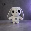 Creepy Cute Bunny Toy Halloween Horror Plush Toy, Rabbit Stuffed Animal Unique Photography Prop Doll for Kids, Soft Collectible Figurine Party