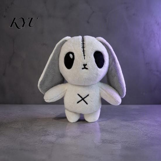 Creepy Cute Bunny Toy Halloween Horror Plush Toy, Rabbit Stuffed Animal Unique Photography Prop Doll for Kids, Soft Collectible Figurine Party