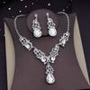 Crystal Rhinestone Jewelry Set Shining Women's Necklace  Wedding Engagement