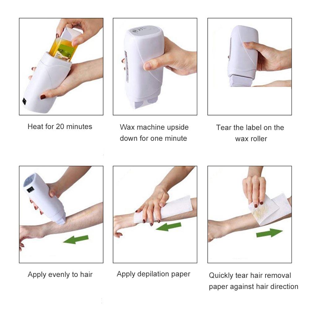 100g Depilatory Wax Cartridge Hair Removal Cream Beeswax Roll On Hot Wax