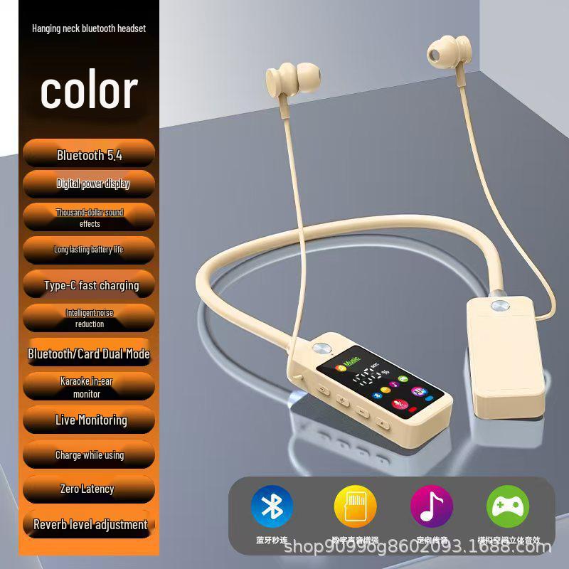 2026 S11 Wireless Neckband Earphones with Voice Changer & Bluetooth for Sports and Singing