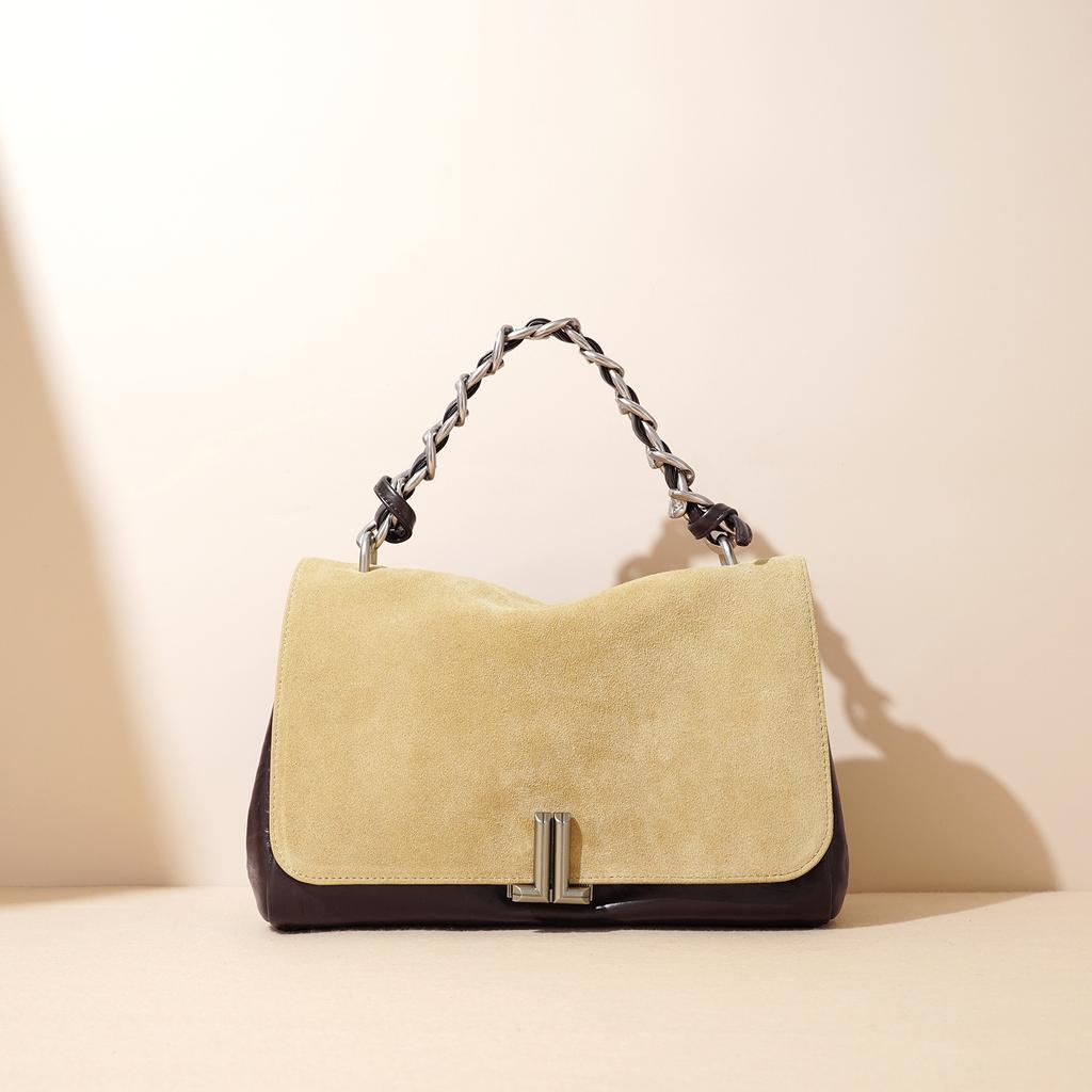 New Contrasting Color Shoulder Bag Women's Commuting Versatile Large-capacity Messenger Bag Women's Bag Underarm Small Square Bag