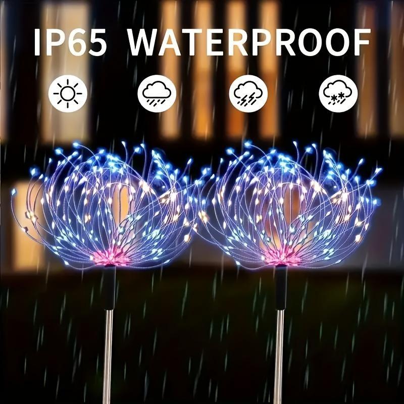 300/420 LED Outdoor Solar Garden Light, Upgraded Fireworks Light, 8 Lighting Modes,outdoor Decoration On Garden Terraces,Halloween,Christmas