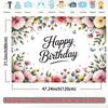 A 2D flat banner, a floral birthday card, very suitable for classrooms, offices and various events
