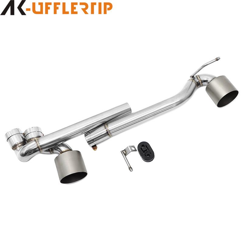 BMW E90/E92/E93 320i/330i/325i Dual-Outlet Black Stainless Steel Tailpipe for MT Conversion