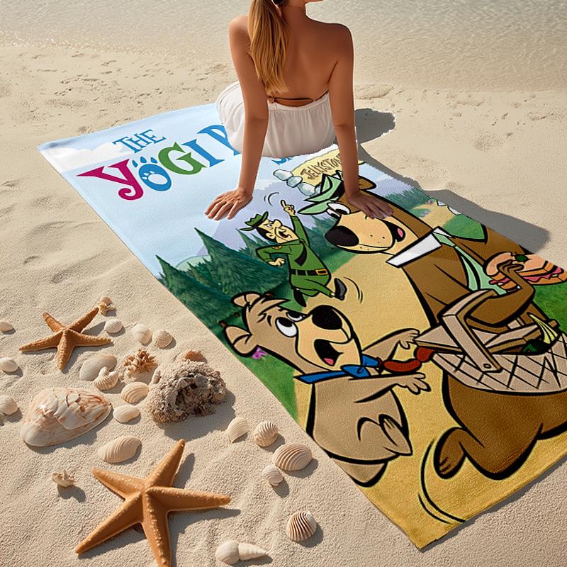 Yogi Bear Show Fashion Beach Towel: Ideal for Summer Adventures Soft, absorbent and quick drying suitable for swimming and bathing