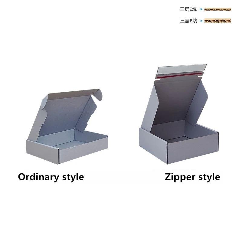 10pcs Colorful Airplane Box Three Layer Extra Hard Zipper Delivery Box Black Pack Express Delivery Transport Paper Boxes Carton