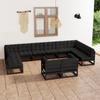 Day and Night - Day and Night 12-piece Garden Furniture Set with Black Pine Wood Cushions