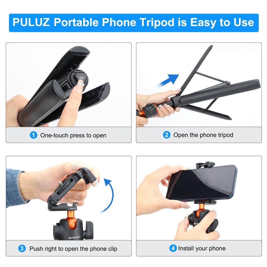 Fat Cow Portable Action Camera Selfie Stick with Tripod & Telescopic Extension for Phones & Mirrorless Cameras
