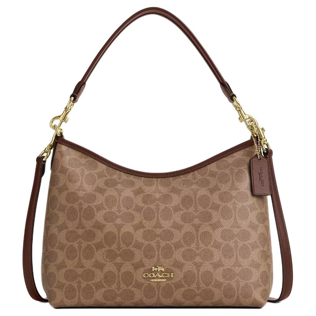 Coach Laurel 31 Detachable Shoulder Strap Zipper Closure Tote Bag Women Tote Bag Maple CV975-IMXHE