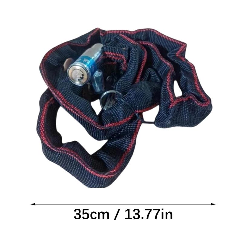 Anti Thefts Cycling Lock Manganese Steel Chain Lock With key Adjustable Chain Security for Outdoor sports