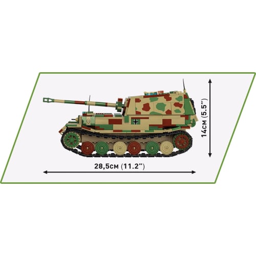 COBI 2582 Panzerjager Tiger Elefant HC WWII 1:28 Brick Model Tank 1252pcs