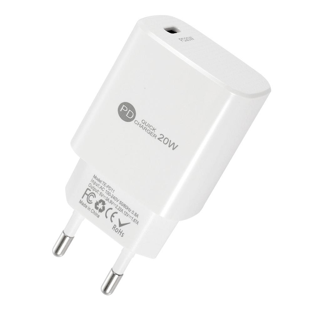 20W PD Fast Charger - Travel Adapter for EU/US/UK