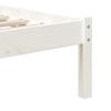 Solid Wood Bed White 90 x 190 cm