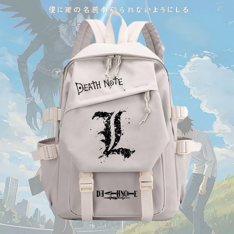Anime Notebook L Light Yagami Cosplay School Backpack Teens Unisex Large Capacity Nylon Daily Use