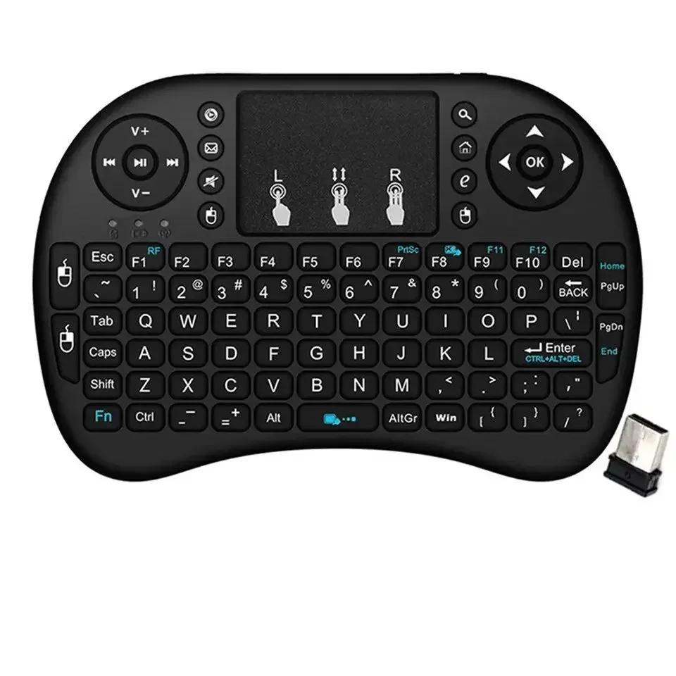 

Wireless Mini Keyboard Flight Mouse 2 4g Large Touchpad Digital Computer Dry Battery USB Charging Dual Purpose Keyboard чёрный
