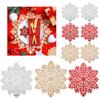 Christmas Vinyl Table Mats Snowflake Place Mats for Dining Table Holiday Wedding Decorative Kitchen Table Mats