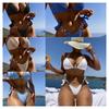 Women's European-American Sexy Cross-Back Bikini Swimsuit