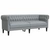 Vidaxl 3-Cz. Living Room Set, Light Grey, Upholstered In Fabric