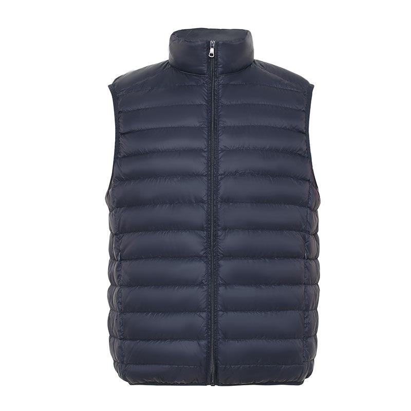 Men's 90 fleece new men's stand-up collar vest white duck down light down jacket vest large size jacket