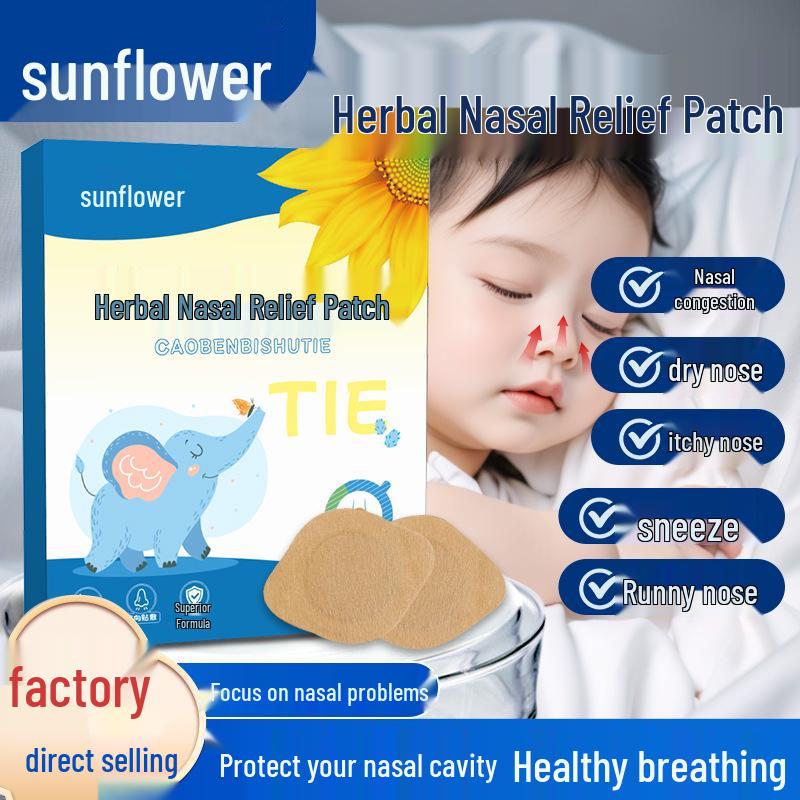 Słonecznik Kolczasty Plaster na Nos Łagodzący Katar i Przekrwienie