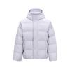 Windproof Waterproof Oil-Resistant Teflon Three-Proof Warm Duck Down Hooded Jacket Unisex Outerwear Misty-Purple L324U154-04PG
