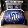 Set Biancheria da Letto Design Atletico Madrid 1 Copripiumino + 2 Federe Morbido Traspirante Biancheria da Letto per la Casa