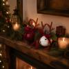 Antlers Christmas Tree Hanging Bells Vintage Rustic Style Holiday Hanging Decor  Shop Windows