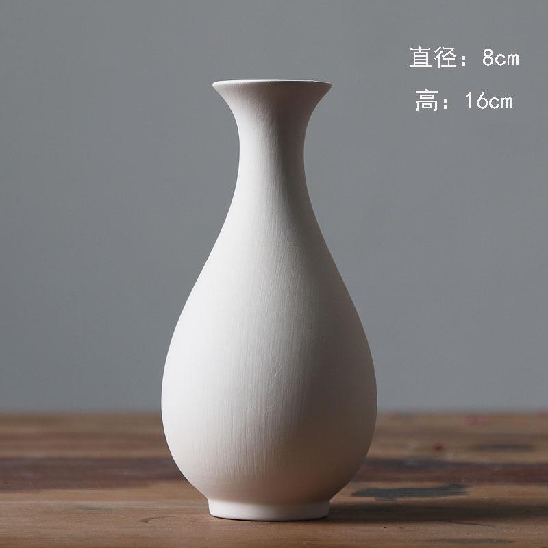 Unglazed Ceramic Vase Nordic Minimalist, Creative DIY Pottery for Home Decor, White Bisque Flower Holder Photo Prop