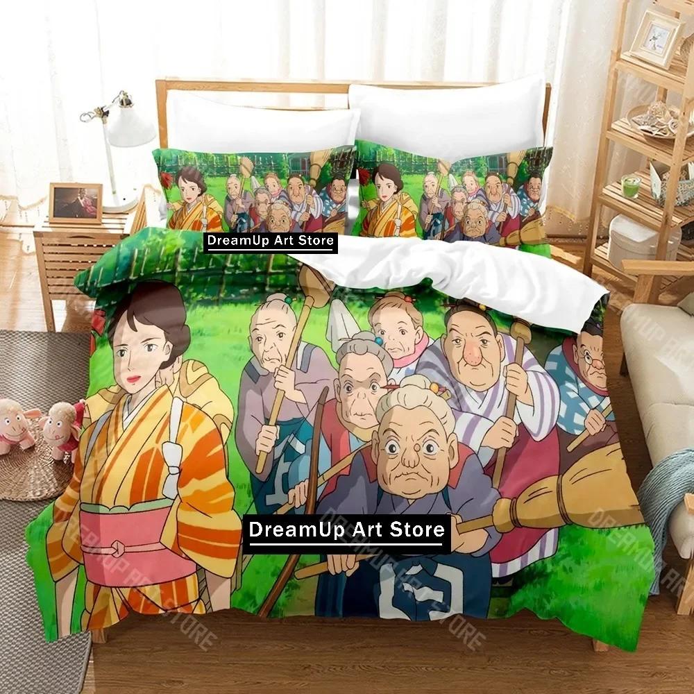 3D-tryck Pojken och hägern Sängkläder Set Enkelt Twin Fullt Queen King Size Sängset Vuxen Barn Sovrum Täcke Set Anime Säng