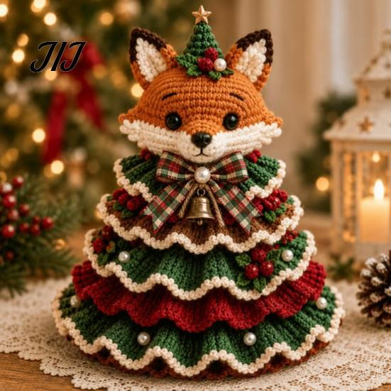 Art And Craft Hobby Kits Animal Christmas Tree Crochet Kit, DIY Highland Cow Cute Handmade Holiday Ornament Dachshund Cat Crafting Kit for Beginners,