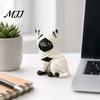 Small Spooky Decoration Mummy Black Cat Resin Figurine, Halloween Kitten Statue with Big Eyes & Wrapped Bandages, Festive Figurine Cute Desk