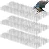 24Pcs Plastic Repeller Bird Spike Pad Self Adhesive Anti-Cat and Pigeon Prickle Mat Anti-Climbing Plastic Garden Plants Protects