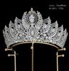 High Quality Baroque Zircon Wedding Jewelry Hair Crown Zirconia Diamond Bridal Women Tiara