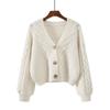 Women's Cardigan Fashion Solid Button Front Long Sleeve Casual Knit Sweaters Outerwear Autumn Winter Sweater Coat