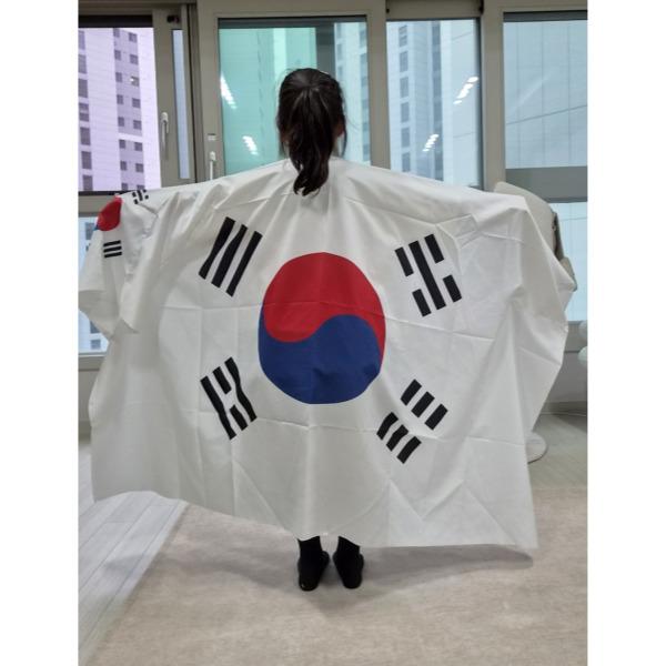 Großer KOREANISCHER Taegukgi Umhang - 150 x 90 cm Koreanische Flagge Jubelumhang