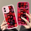 Red Heart Pattern TPU Phone Case For iPhone Air 16e 17 16 15 14 Pro Max 13 12 Pro 15 16 14 Plus Shockproof Soft Silicone Cover