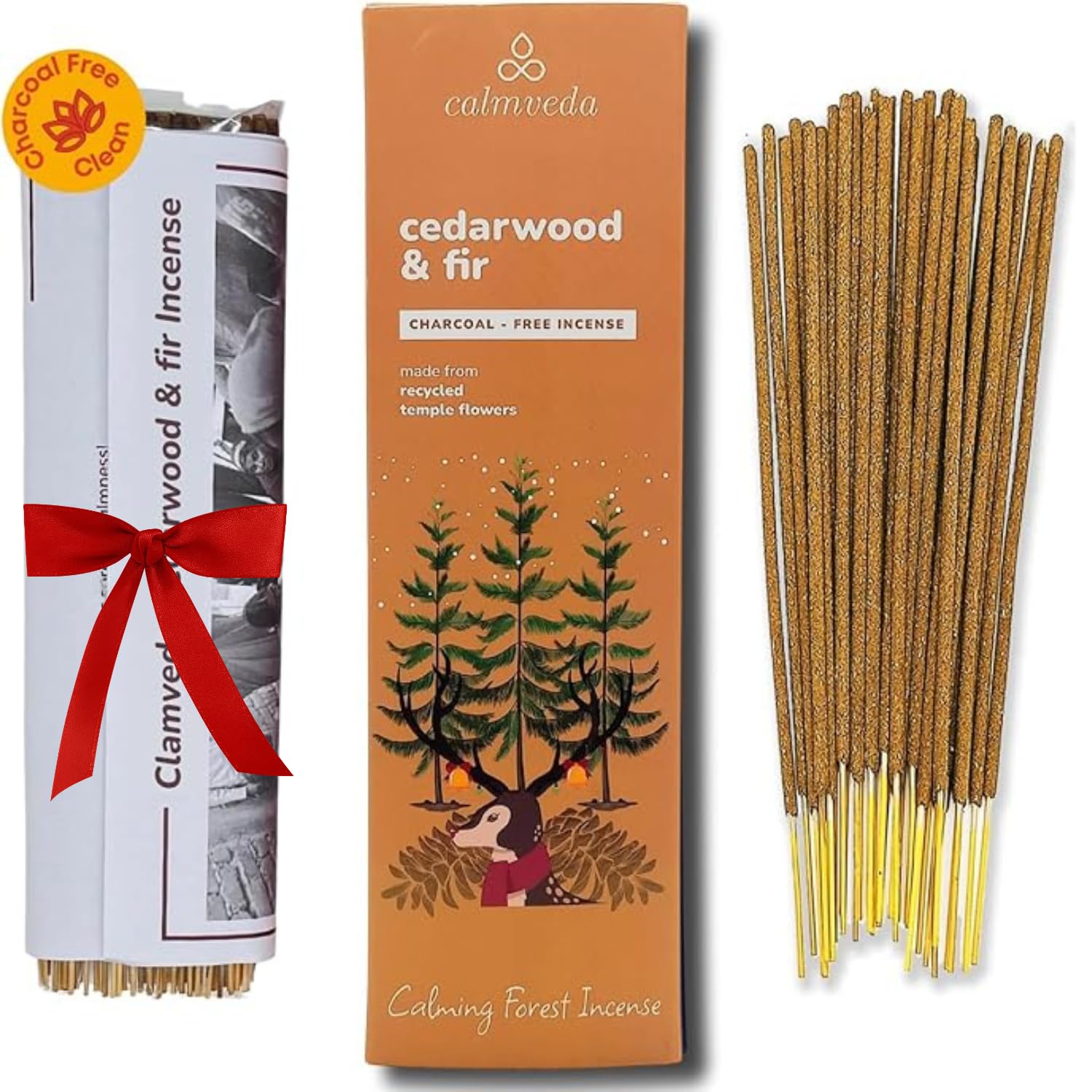 Calmveda Balsam Cedar Incense Sticks - 80 Scented Sticks