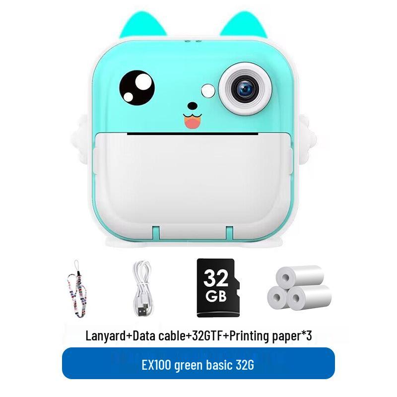 Children's Bluetooth HD Mini Polaroid Camera - Instant Print, Holiday Gift for Students