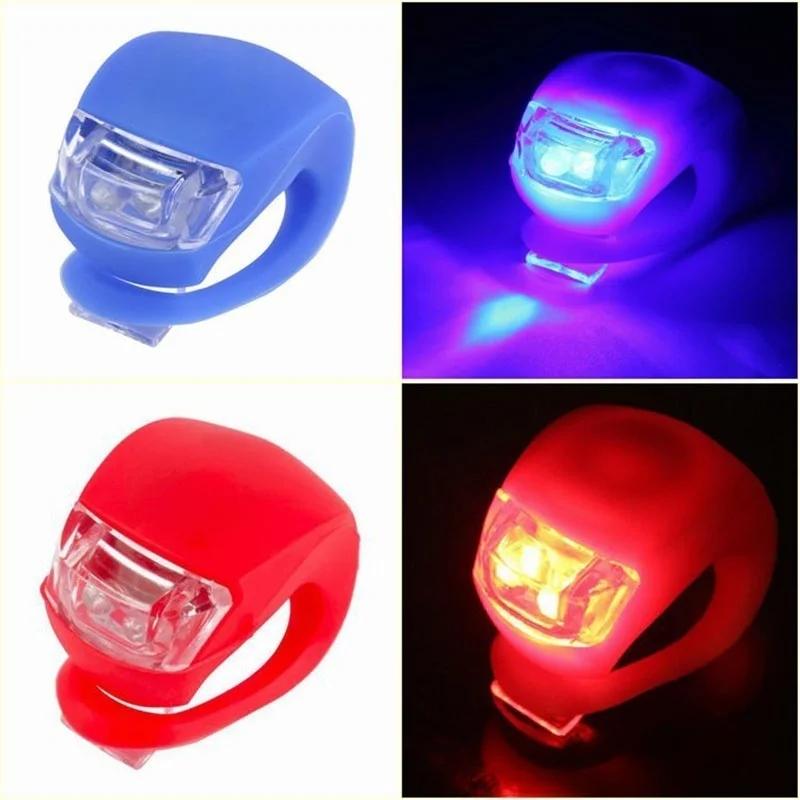 LED Silikonové Světlo na Horské Kolo Přední Zadní Světla Kolo Světlo Klip Příslušenství na Kolo