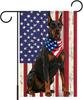 Independence Day Garden Ag for Outside,Doberman Pinscher 4th of July Patriotic Welcome Yard Ags for Lawn Porch Outdoor D