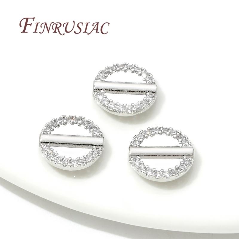 12MM*12MM Spacer Beads 18K Gold Plated Brass with Zircon Bead Separator For Beads Bracelets Accessories DIY Jewelry Making