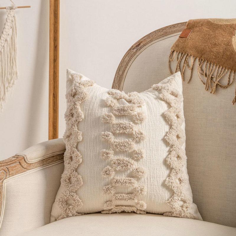 Federe Cuscini Bohemien con Frange Copricuscini Trendy in Maglia per Divano Copricuscini Accoglienti per Soggiorno Federe Cuscini Decorativi Ispirati al Vintage