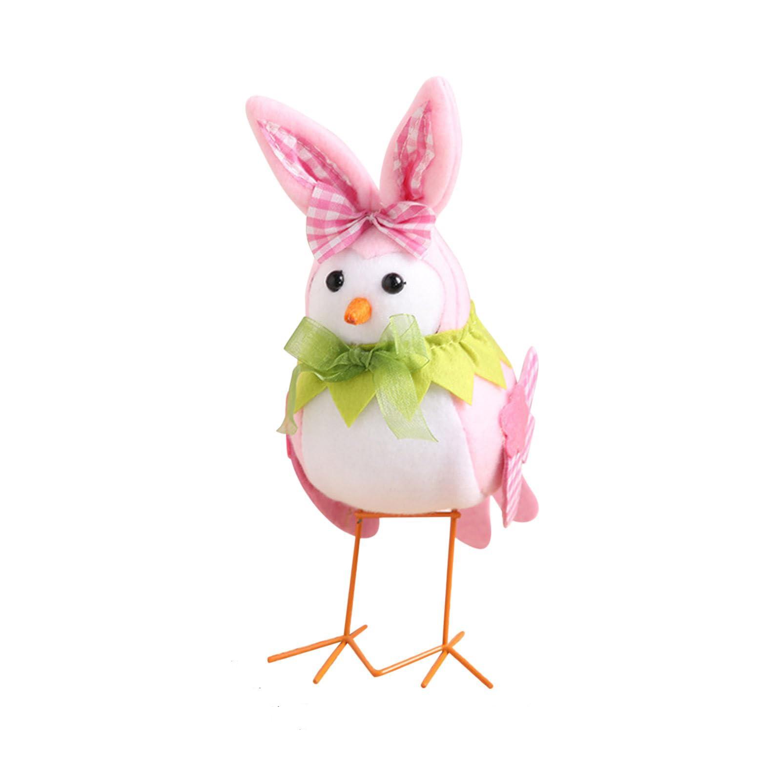 

Spring Easter Fabric Bird Easter Decoration Doll Cartoon Bird Desktop Decoration Easter Atmosphere Layout Props One Size розовый