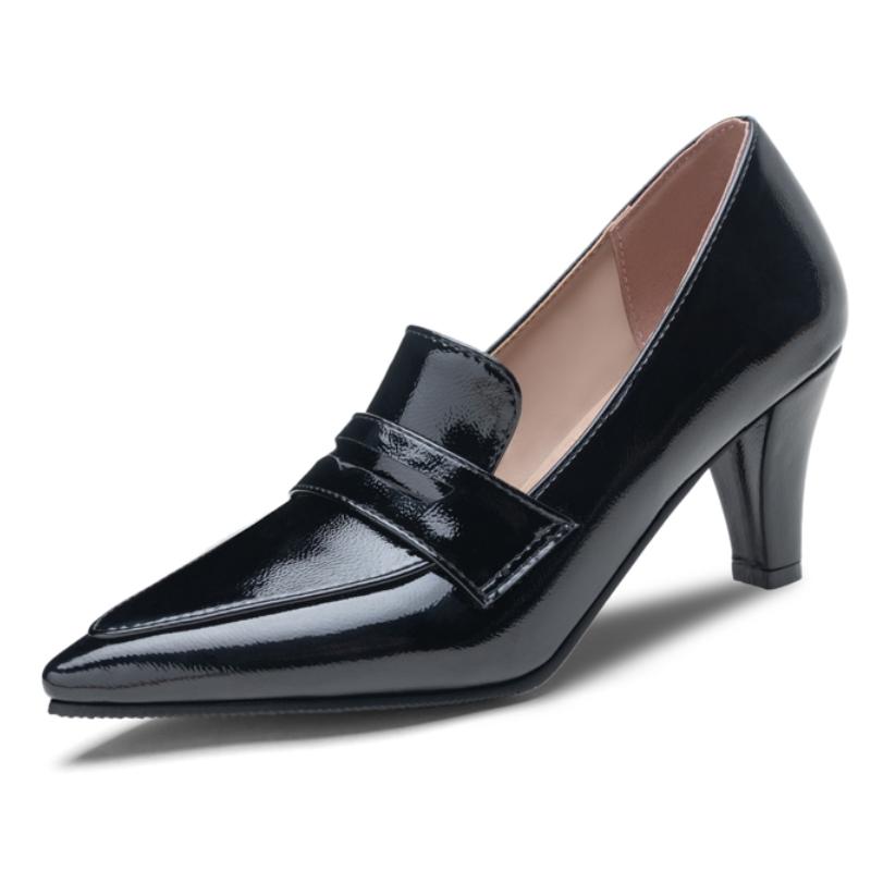 

Элегантные черные туфли на высоком каблуке женские туфли-лодочки модельная обувь модные туфли на остром каблуке для вечеринки офисная обувь обувь для женщин удобные большого размера 39 чёрный
