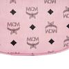 MCM Pink Visetos Leather Hobo Crescent Shoulder Bag with Gold Chain Hardware for Daily Use