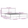 Bed Frame Black 120x190 cm Engineered Wood and Metal