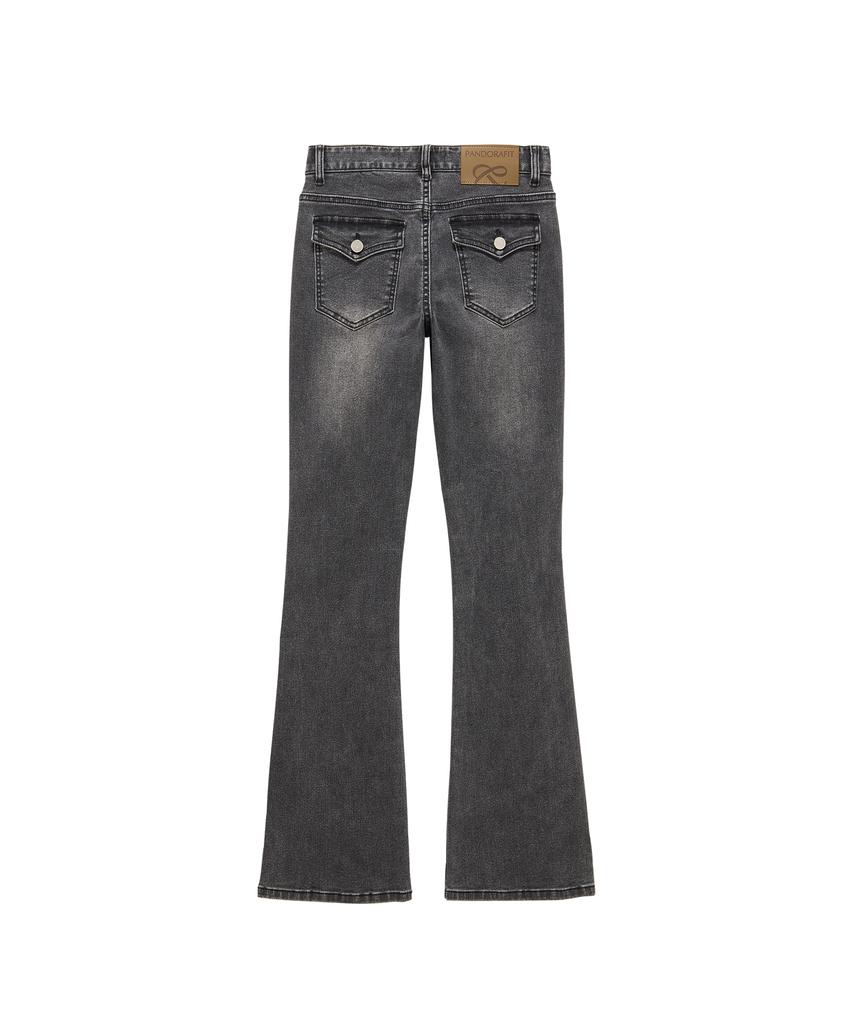 Pandora Fit Back Pocket Bootcut Pants (Black)