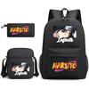 Large Capacity Schoolbag with Shoulder Strap; Student Three-piece Pencil Case Set