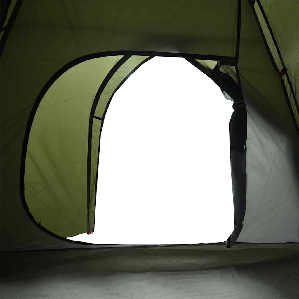 Dome Camping Tent for 4 Persons Olive Green Waterproof